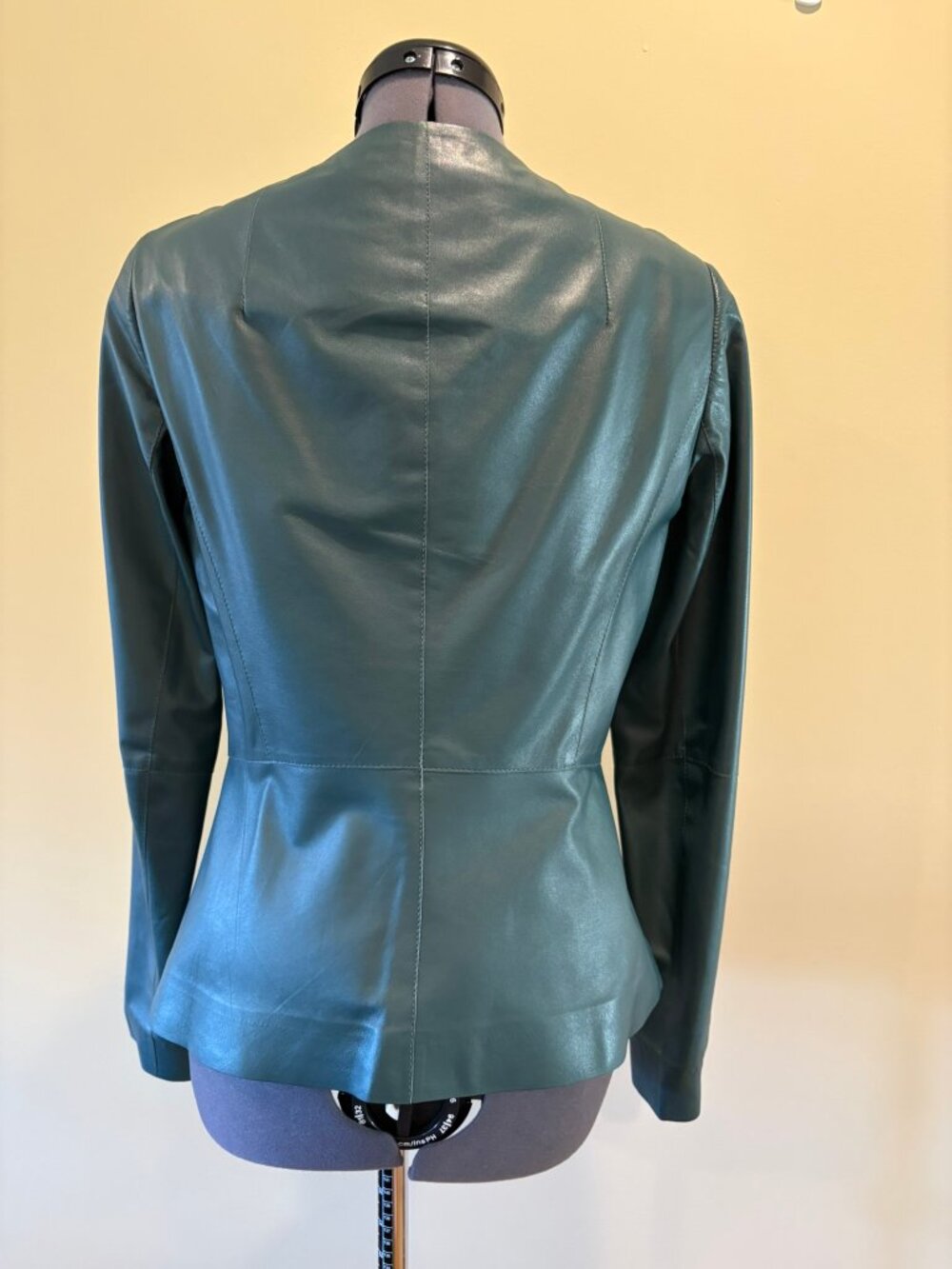 Lafayette 148 size 0 green leather blazer - Picture 3 of 8